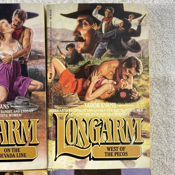 Vintage Longarm Action Western Romance Novel x4 - Picture 3 of 14